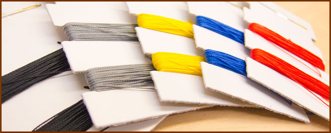 編み上げ式ハンドルカバーの糸